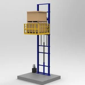 Buy 1000kg Load Hydraulic Vertical Freight Lift 3m Goods Lift For Warehouse online manufacture