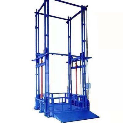 Buy 1 Ton - 50 Tons 4 Post Cargo Lifts Hydraulic Freight Lift Wall Mounted online manufacture