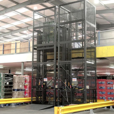 Buy Hydraulic 3T Cage Lift 5m 3000kgs Warehouse Cargo Lift Factory Goods Lift online manufacture