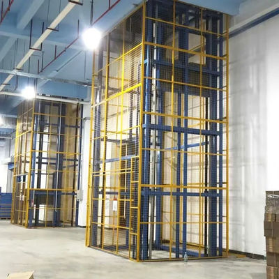 Buy 4 Post Cage Lift 3000kg Hydraulic Goods Elevator Fully Caged Cargo Elevator online manufacture