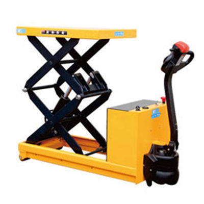 Buy 1000kg Scissor Trolley Lift Battery Powered Hydraulic Lift Trolley online manufacture