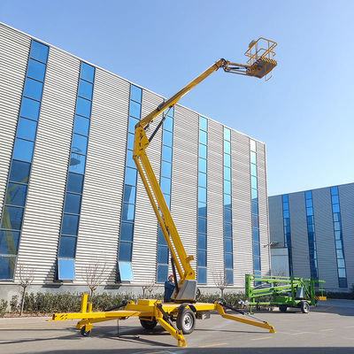 Buy 16m Towable Articulated Boom Lift 200kg Aerial Work Towable Articulating Manlift online manufacture
