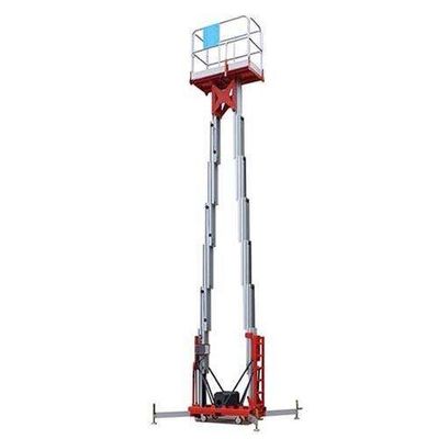 Buy 14m 200kg Aerial Work Platforms Aluminum Alloy Double Mast Lift online manufacture