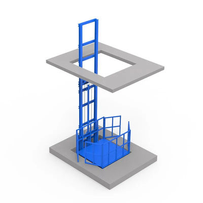 Buy 10m Two Post Cargo Lift Electric Hydraulic Warehouse Cargo Lift 500KG Load online manufacture