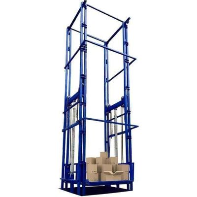 Buy 7m Height Warehouse Cargo Lift Double Rail Mini Goods Elevator online manufacture