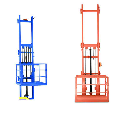 Buy 10m  Two Post Cargo Lift 1 Ton Vertical Cargo Lift Warehouse Cargo Elevator online manufacture