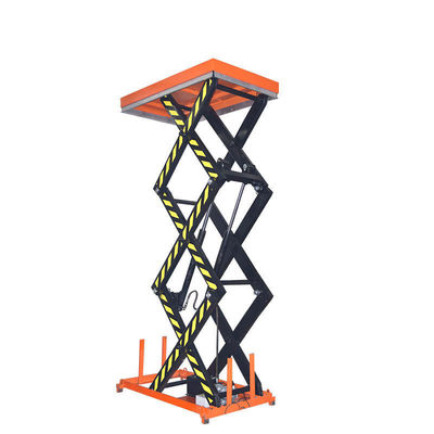 Buy Orange 3m Heavy Duty Scissor Lift Table 1000kg Hydraulic Scissor Lift online manufacture