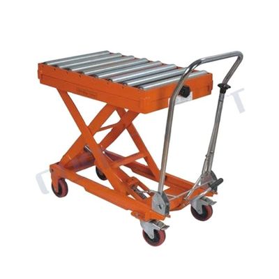 Buy 350kg Hand Scissor Trolley Lift Platform Hydraulic Trolley 500kg online manufacture