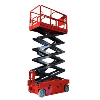 Buy Orange Self Propelled Scissor Lift 6m-14m Mobile Platform Lift online manufacture