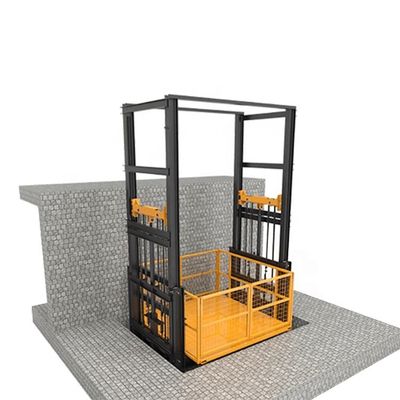 Buy Industrial Warehouse Hydraulic Cargo Lift Vertical Guide Rail Goods Elevator online manufacture