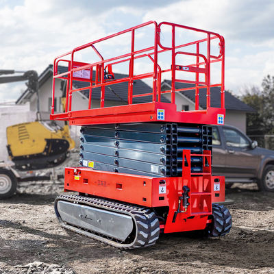 Buy Aerial Work Platform Self Propelled Crawler Scissor Lift Platform Table 8m 10m 12m online manufacture