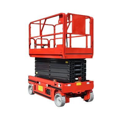 Buy 10m 12m 320kg Electric Self Propelled Scissor Lift Mobile Aerial Work Man Lift Platform online manufacture