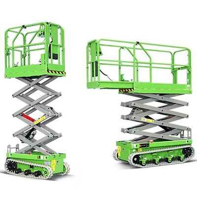 Buy 8m 10m 12m Track Electric Lift Hydraulic Mobile Scissor Lift Platform For Outdoor online manufacture