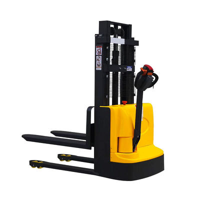 Buy Yellow Pallet Stacker 1200kg 1500kg Electric Pallet Stacker online manufacture