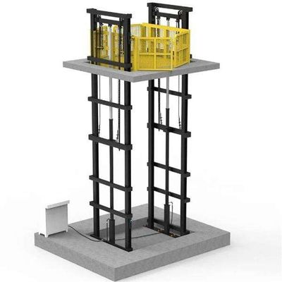 Buy 2 - 5 Tons Double Guide Rail Cargo Lifting Platform Industrial Freight Elevator online manufacture