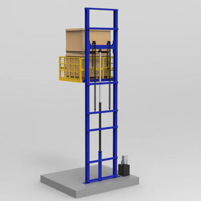 Buy Cargo Lift Heavy Duty 1 Ton 3 - 10m Hydraulic Single Rail Lift online manufacture