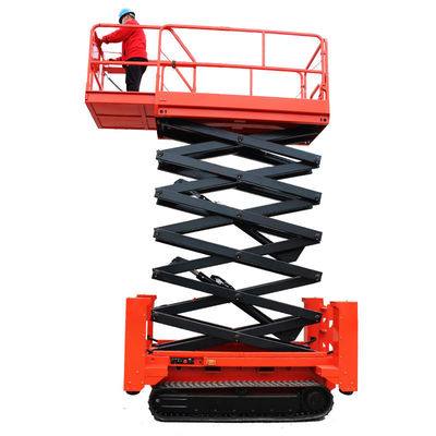 Buy 8m 10m Self Propelled Hydraulic Scissor Crawler Lift For Aerial Working online manufacture