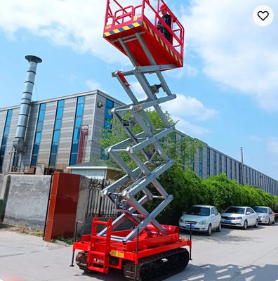 Buy 8m 10m 12m Self Propelled Electric Crawler Scissor Lift Platform online manufacture