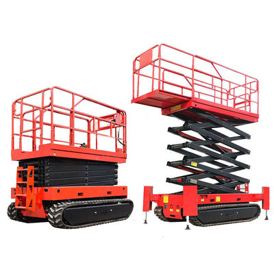 Buy 6 - 10m Hydraulic Crawler Wheel Scissor Lift 450kg Mobile Lifting Work Platform online manufacture