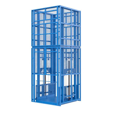 Buy 3 Ton 3 - 9m Warehouse Caged Cargo Lift Platform Freight Elevator online manufacture