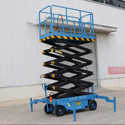 Buy 500KG Semi Electric Scissor Lift 6m Height Mobile Platform online manufacture