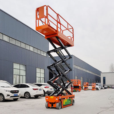Buy 6m 8m Electric Hydraulic Lifting Platform 320kg Loading Self Propelled Scissors Lift online manufacture