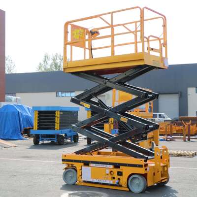 Buy 10m Mobile Electric Scissor Lift Tables Self Propelled Scissor Lift Platform online manufacture