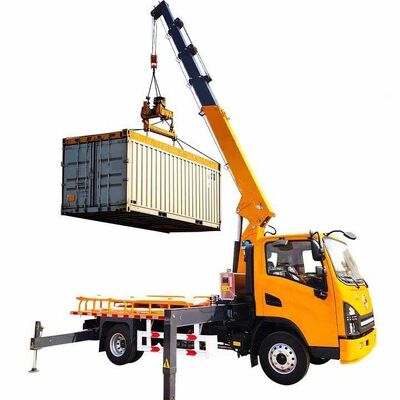 Buy Small 5 - 10 Ton Truck Mounted Lift Crane Hydraulic Straight Boom Cranes online manufacture
