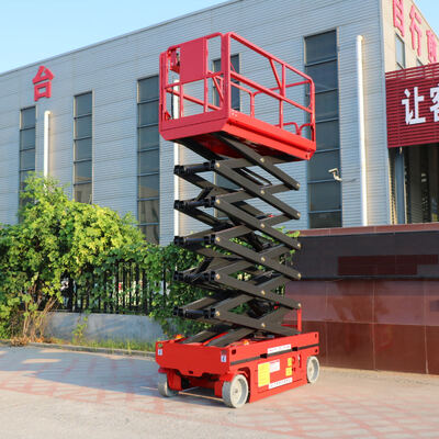 Buy Movable Hydraulic 8m 10m 12m Construction Electric Scissor Lift Platform online manufacture