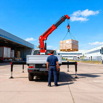 Buy 4 Ton Small Folding Boom Truck Mounted Crane For Mini Pickup online manufacture