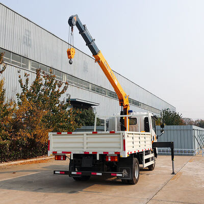 Buy Small Straight Boom Crane Truck 8 Ton Hydraulic Telescopic Truck Mounted Crane online manufacture