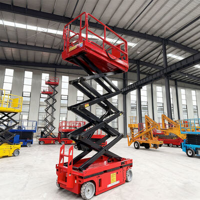 Buy Scissor Type Mobile Lifter Self Propelled Lifting Platform 8m 450kg online manufacture