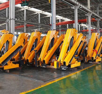 Buy Hydraulic 3 Section Telescopic Arm Crane Mini Folding Boom Truck Crane online manufacture
