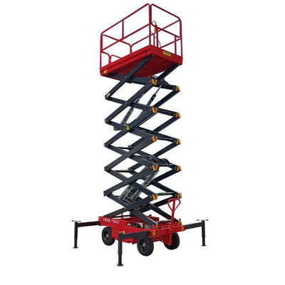1000kg Load 12m Scissor Lift Portable Scissor Lift Platform 1T