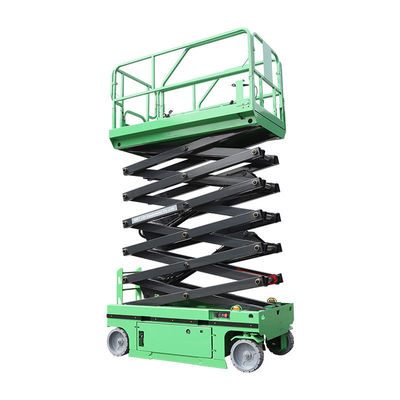 Green Blue 6m Self Propelled Scissor Lift 230kg Aerial Work Platform