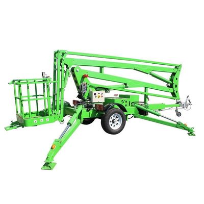14m High Towable Cherry Picker Articulated Trailer Bucket Lift Folding Arm