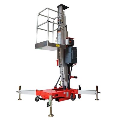 Hydraulic Aerial Platform Lift 9m 150kg Single Mast Lift For Factory Exhibition