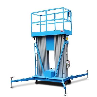 12m Vertical Double Mast Lift Telescopic Electric Mast Boom Lift