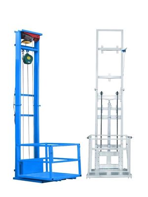 Warehouse 500kg Two Post Cargo Lift Single Guide Rail Hydraulic Freight Elevator