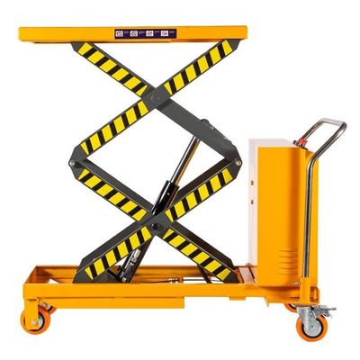 500kg Scissor Lift Trolley Semi Electric Trolley Lift Table For Warehouse