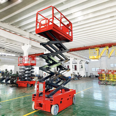 Construction Site Self Propelled Lifts 230KGs Mobile Scissor Lift Platform