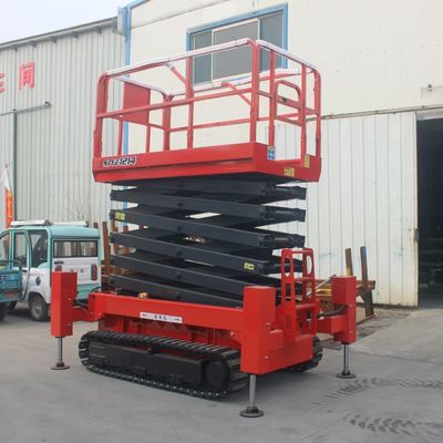 Crawler Mobile Scissor Lift 4m 6m 8m Electric All Terrain Scissor Lift Platform
