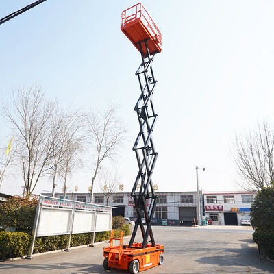 450kg Load Mobile Aerial Work Hydraulic Scissor Lift Platform For Construction