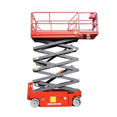Electric Mobile Hydraulic Scissor Lifts 14m Aerial Work Platform