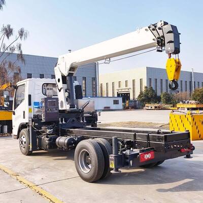 Vehicle Mounted Crane 8 - 14 Ton Truck Lifting Boom Cranes For Construction