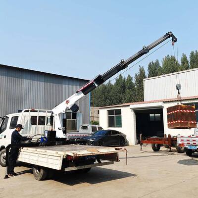 Small Truck Mounted Crane 4 Ton 5 Ton Hydraulic Boom Truck Cran