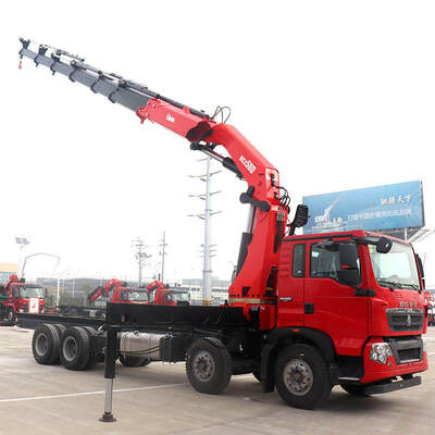 Durable 6 Ton 10 Ton Folding Boom Truck Mounted Crane For Construction