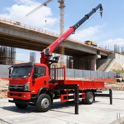 10ton 12ton Hydraulic Straight Arm Cargo Truck Mounted Crane