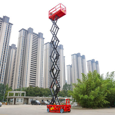 4 - 16m Movable Scissor Lift Aerial Work Lift Platform For Warehouse Use