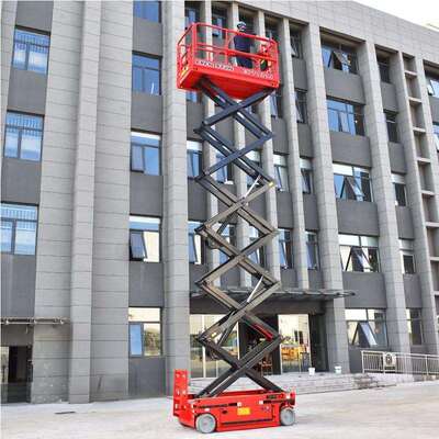 Electric Hydraulic Scissor Lift Mobile 4 - 16m Height 350kg Load Capacity